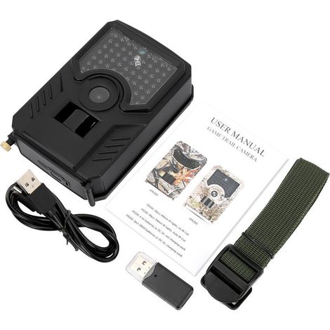 Caméra de Chasse Extérieure 1080P 12MP Infrarouge, Étanche pour Surveillance Animale et Photo Piège