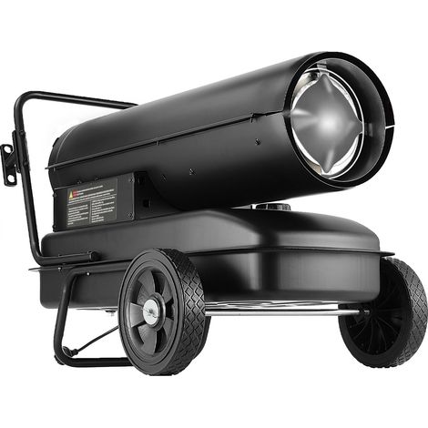 Chauffage à air pulsé kérosène/diesel, 100000 BTU, portable avec thermostat, réservoir 38L, idéal ateliers et chantiers, noir. (1/5)