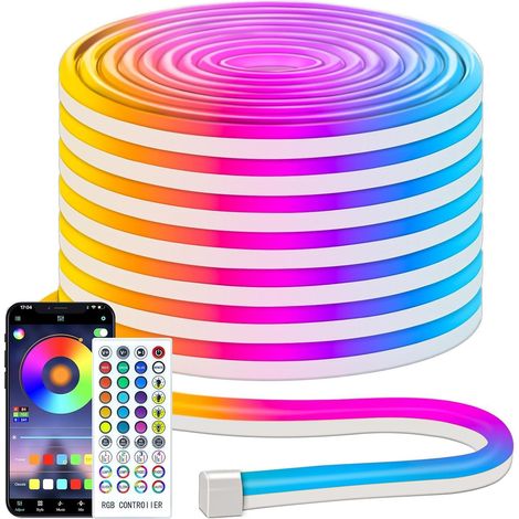 Bande Néon Flexible IP65 15m – Étanche, 24V RGB, APP, usage extérieur durable. (1/5)