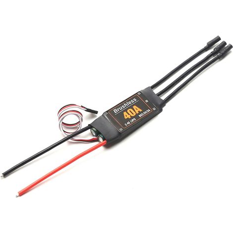 40A Brushless-Regler 2-4S mit T-Stecker, 5V 3A BEC und 3,5-mm-Bananenstecker für Airpl-T-Stecker – Pastellblau