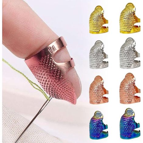 Juego de 8 dedales para coser, tejer, patchwork y manualidades. Accesorios y herramientas para bricolaje. (1/5)