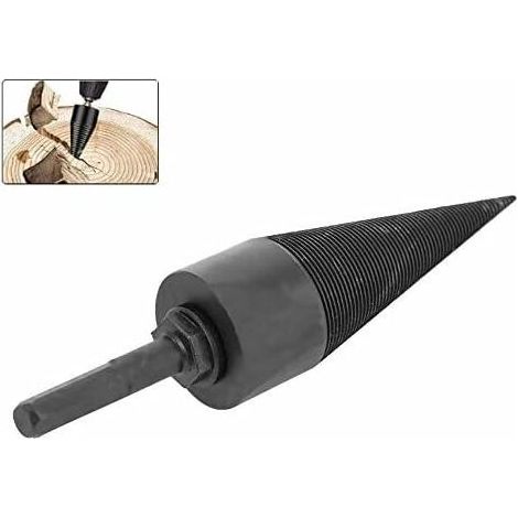 Punta per spaccare la legna, utensili per perforazione, foratura del legno, spaccalegna manuale, spaccalegna conico per uso domestico, spaccalegna, trapano conico per legno, attacco quadrato SDS Plus (1/5)