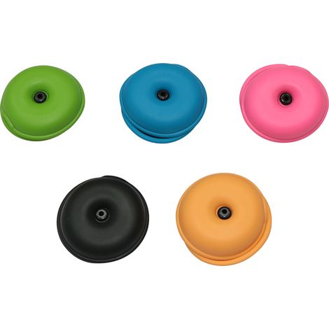 Mini moyeu en forme de carapace de tortue, noir, rose, bleu, vert, jaune, 5 par paquet (1/5)
