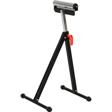 Support à roulettes , support réglable en hauteur, support auxiliaire, support de travail, jusqu'à 90 kg, métal, noir, 44 x 50 x 68-110 cm