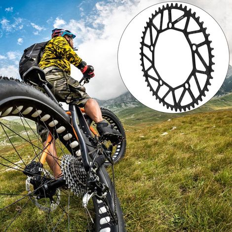 Plateau unique ZTTO Ultra Light LP pour vélo, dents positives et négatives, entraxe 130BCD, accessoire de vélo (52T) (1/5)