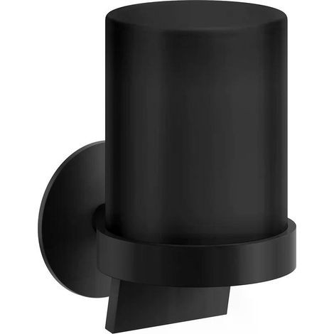 Smedbo DOT - Seifenspenderhalter. Schwarz mit Behälter in Schwarz. Selbstklebend. TB361 (1/3)