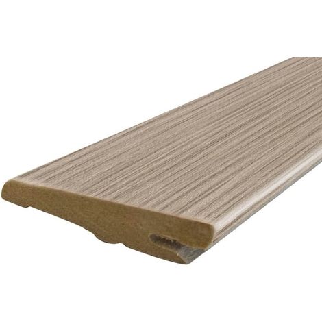 10 pezzi Battiscopa Mdf Rivestito Rovere Bianco mm 15 x 75 x 2400
