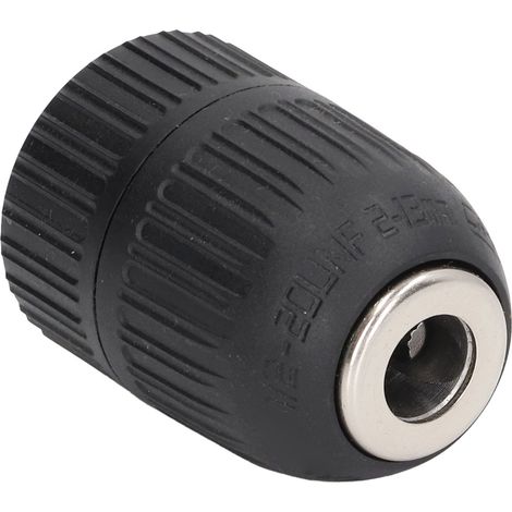 Mandrin de perceuse autobloquant sans clé pour clé à chocs électrique avec filetage 1/2in 20UNF, serrage 2-13mm, ABS et acier carbone (1/5)