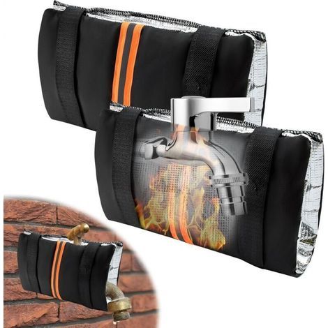 Housse antigel d'hiver en 2 pièces pour robinet, housse isolante antigel pour tuyau d'eau extérieur, housse antigel pour robinet de jardin intérieur (1/4)