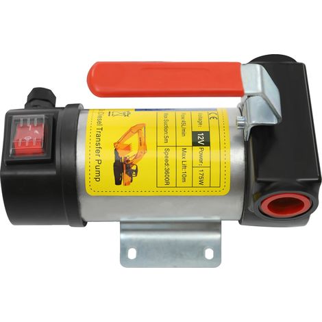 Bomba de transferencia de combustible diésel, alta eficiencia, diseño fácil de usar, color negro. (1/2)