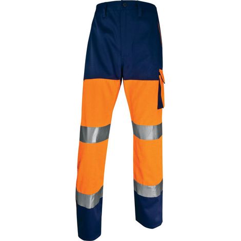 Delta Plus, Pantaloni da Lavoro Alta Visibilita', Classe 1, Multitasche, Traspiranti