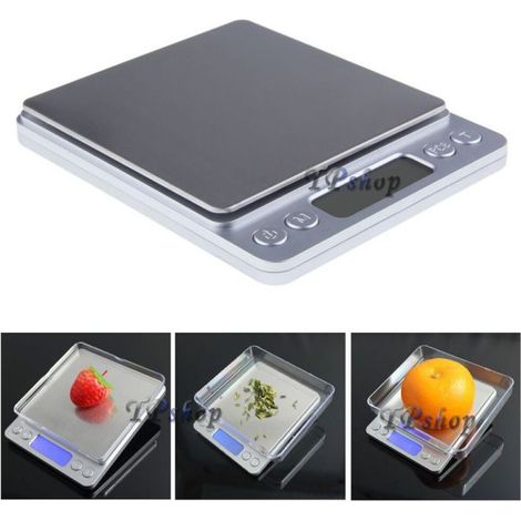 BILANCIA ELETTRONICA BILANCINO DI PRECISIONE DIGITALE LCD PESA 0.1g 2KG PESO