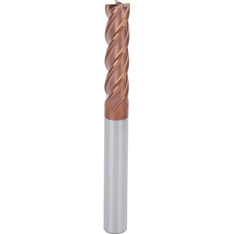 Fraise carbure 4 dents, coupe aluminium, outil CNC 10x100x10D, foret tungstène pour défonceuse métal, fraisage haute précision. (1/5)