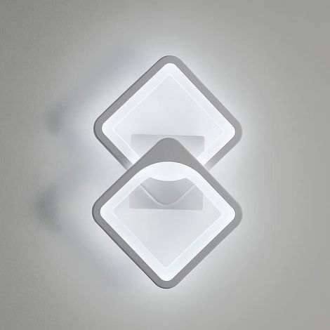 Applique Murale Intérieure Lampe LED Forme Convertible pour Escaliers Intérieurs Salon Chambre Lumière Froid 24w 6000K Blanc (1/4)
