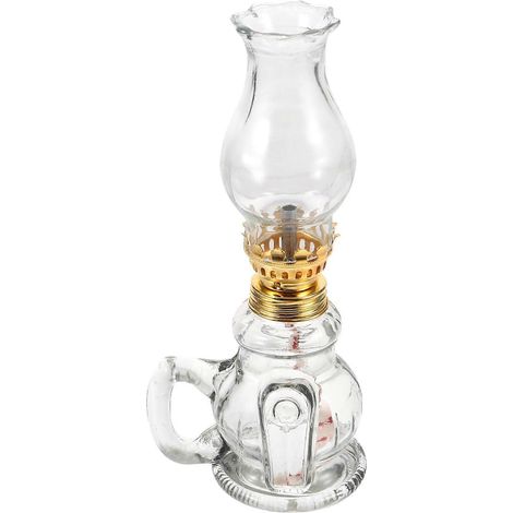 Lampe à huile vintage au design élégant en verre, idéale pour la décoration intérieure et les événements. (1/5)