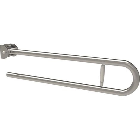 Barra maniglione ribaltabile cm80 e portarotolo inox satinato (1/3)