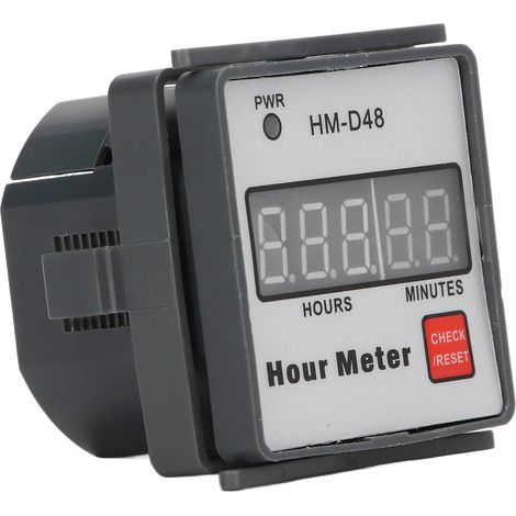 Digitaler Betriebsstundenzähler 0-999,99 h, 220 V Wechselstrom, für Motoren und Geräte (1/5)