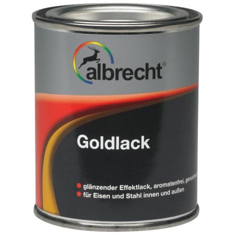 Albrecht Goldlack 125 ml glänzend Lack Effektlack Speziallack Innen Außen