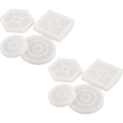8 Moules à Dessous de Verre en Silicone, Kit de Moulage pour Résine Époxy, Set DIY pour Sous-Verre Artisanal, Moule de Coulage Créatif (1/5)