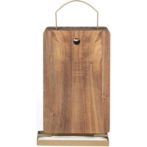 Set de 4 planches a découper - LIVOO - MES152 - Bois acacia FSC - 22 x 14 cm - Support métallique (1/5)