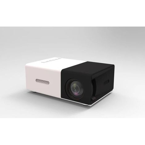 Noir, projecteur LED 1080P portable mini pour maison et bureau (1/5)