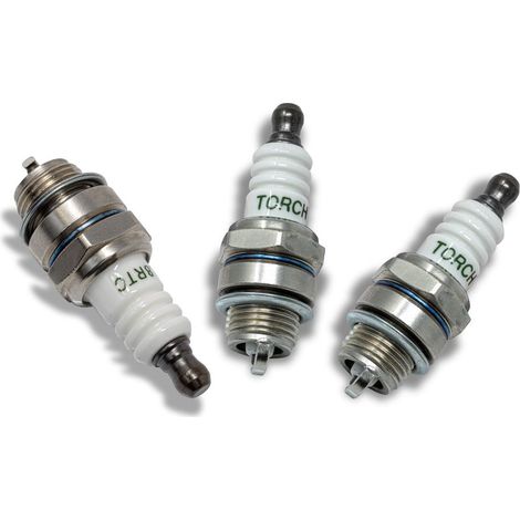 Jeu de 3 bougies d'allumage de rechange TORCH L8RTC, compatible avec outils de jardin Atika notamment modèles ELB 52 et autres références similaires (1/3)