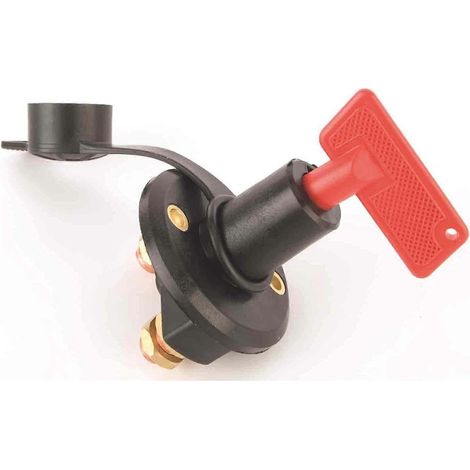 Disjoncteur étanche pour batterie principale Compatible avec les systèmes 12-16 volts Courant continu de 100 A / Courant instantané de 500 A Comprend un interrupteur. (1/4)