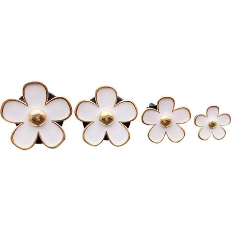 (Weiß, 1,8/2,3/3/3,3 cm) Gänseblümchen, ACTOYS 8er-Set Gänseblümchen-Lüftungsschlitzclips, dekorative Auto-Innenausstattung für Damen, verströmt einen angenehmen Duft - Crezuo