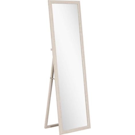 Miroir pleine longueur 160 x 50 cm, design polyvalent, cadre rectangulaire, blanc. Ce produit de haute qualité allie est (1/5)
