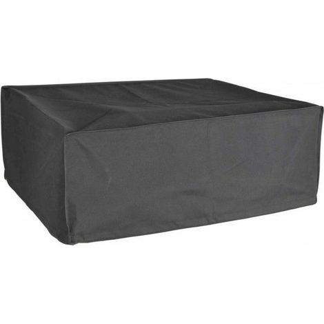 Housse de protection plancha à poser, polyester résistant, L 75 x l 60 x H 25 cm, gris anthracite, bâche imperméable, couvre-barbecue robuste, housse extérieure anti-UV