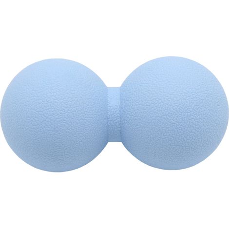 Balle de massage dure en forme de cacahuète pour la physiothérapie, outil de massage des tissus profonds pour le relâchement myofascial et la récupération musculaire, bleue.