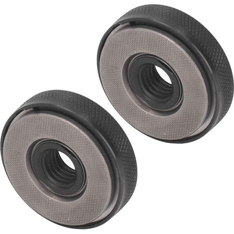2 écrous de bride M14 pour meuleuse d'angle, filetage femelle, 47 mm, plaque de pression à verrouillage automatique, libération rapide, lot de 2 (1/5)