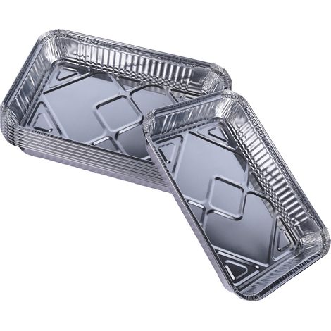 Boîte À Grillade Rectangulaire - Pour Poisson Et Agneau - Aluminium Haute Résistance - Usage Extérieur Et Intérieur - Lot De 50 (1/5)