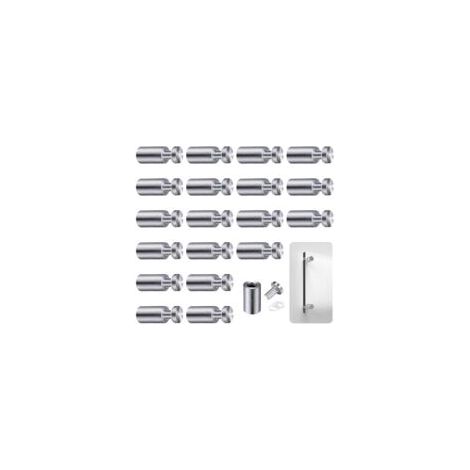 Abstandshalter, 20 Stück Abstandsschrauben, Abstandsbolzen für Glaswerbungsachsen, Fixierung von Glasabstandshaltern für Werbung, für Platetten und Schilderdisplays, 12 x 25 mm (Silber)-Crezuo