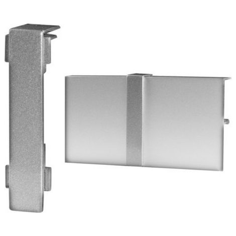 Klick Verbinder für Sockelleisten / Fußleisten 60 x 15 mm (Aluminium silber eloxiert) Klicksystem