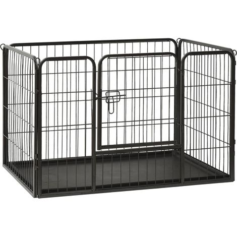 vidaXL Box per Cuccioli in Acciaio 91,5x59x61 cm (1/5)