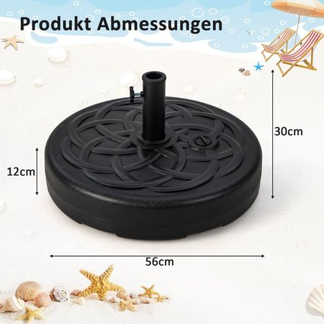 Portaombrelli rotondo riempibile con diametro di 56 cm per un massimo di 46 kg nero 88306538 88306538 88306538 88306538 88306538 88306538 88306538 88306538 88306538 88306538 88306538 88306538