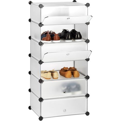 6 compartment shoe cabinet