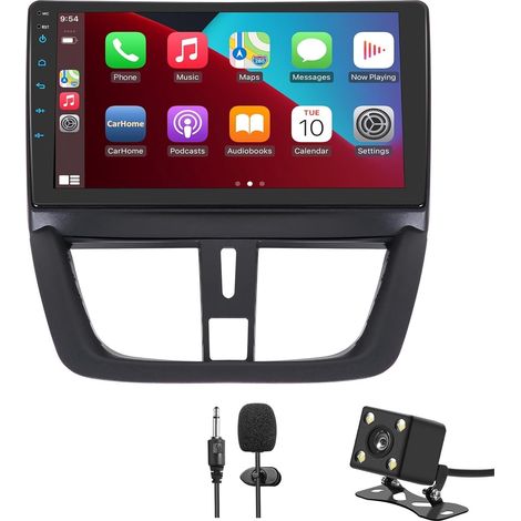 Autoradio 207 2006-2015 Wireless 9" Écran Tactile avec Navigation GPS/caméra de recul/Bluetooth/WiFi/Miror Link/MIC/FM/SWC (1/5)