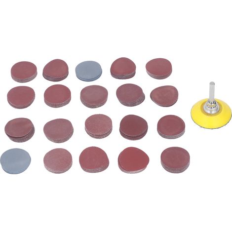 Set mit 203 Samt-Schleifscheiben (50 mm), Polierpad mit Innengewinde, Schleifpapier zum Schleifen und Polieren (1/5)
