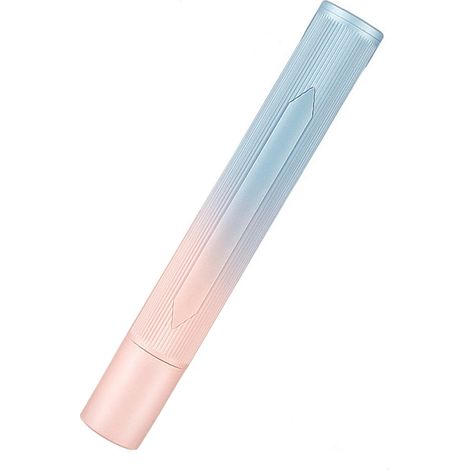Brosse lissante cheveux 3 températures, peigne défrisant anti-casse pour usage sec/humide, dégradé rose bleu (1/5)