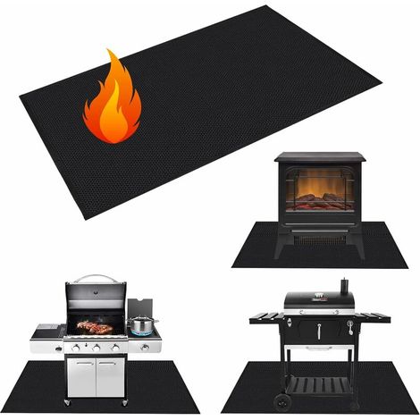 Protective Mat 100x182cm Barbecue Mat Outdoor Floor Grill Mat Anti Fire BBQ Mat Reusable Easy to Clean Waterproof Fire Pit Mat for Lawn Patio (1/5)