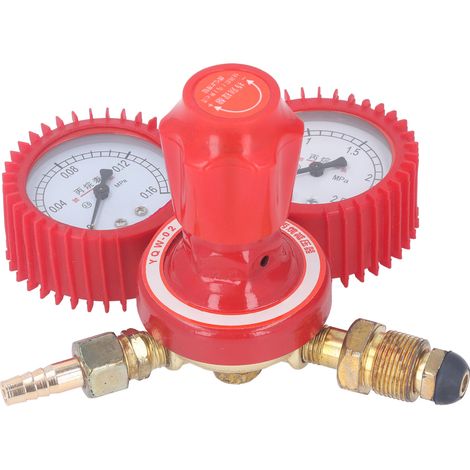 Détendeur gaz soudeur TIG propane manomètre débitmètre double cadran raccord 9mm (1/5)