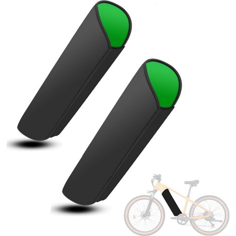 Lot de 2 - Protection de batterie pour vélo - Convient aux cadres d'une circonférence de 28 à 36 cm (Vert)-AquaForge (1/5)