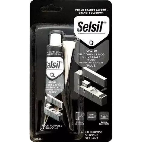 Silicone acetico trasparente 50 ml in blister