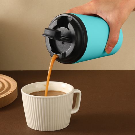 Tumbler Isolé - Acier Inoxydable 304 - 380 ml - Résistant Aux Fuites - Pour Café Chaud Ou Froid Thé Bière - Usage Intérieur Et Extérieur - 1 Pièce (1/5)