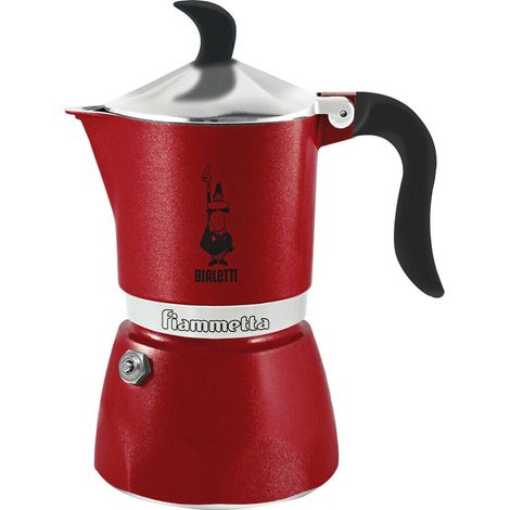 BIALETTI Macchina Da Caffè Induzione Fiammetta Rosso Orsetti 2 Tazze (1/3)