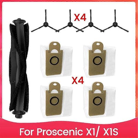 Ersatzteile für den Proscenic X1/X1S Staubsauger: Hauptwalze, Seitenbürste und Staubbeutel (1/5)