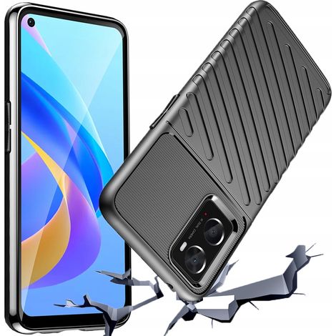 Custodia protettiva flessibile Thunder Case per Oppo A76 / Oppo A36 / Realme 9i, colore nero. (1/5)