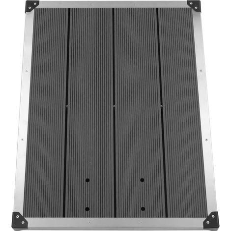 Receveur de douche extérieur WPC Inox 80x62 cm Gris (1/5)
